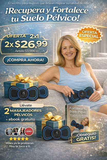 Masajeador pélvico ESPF ¿Ya sufres de incontinencia? ¡Recupera tu libertad con solo 15 minutos al día: lleva nuestro masajeador + eBook GRATIS🎁!