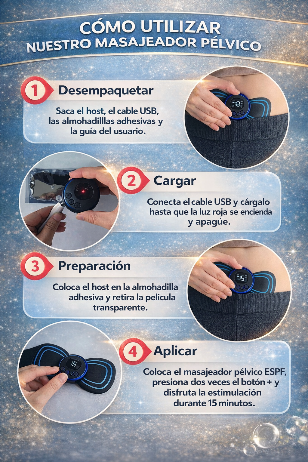 Masajeador pélvico ESPF ¿Ya sufres de incontinencia? ¡Recupera tu libertad con solo 15 minutos al día: lleva nuestro masajeador + eBook GRATIS🎁!