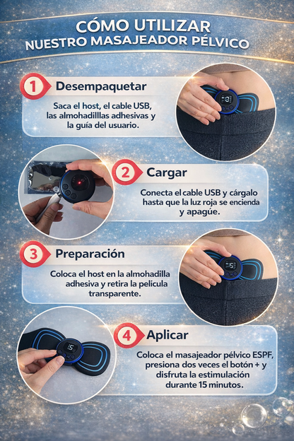 Masajeador pélvico ESPF ¿Ya sufres de incontinencia? ¡Recupera tu libertad con solo 15 minutos al día: lleva nuestro masajeador + eBook GRATIS🎁!