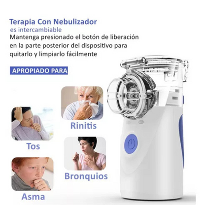 MyAirBud™ Nebulizador Portátil - Ideal para Viajes o Uso en Casa - ¡Haz tu pedido antes de la medianoche y recibe 2 MASCARILLAS GRATIS + una boquilla!