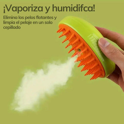 CEPILLO VAPORIZADOR PARA MASCOTAS 3 EN 1 + ENVÍO GRATIS 🎁